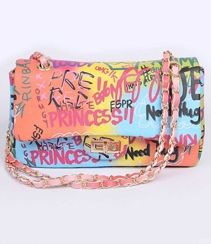 Graffiti Glam Shoulder Bag