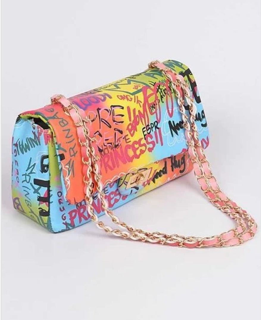 Graffiti Glam Shoulder Bag