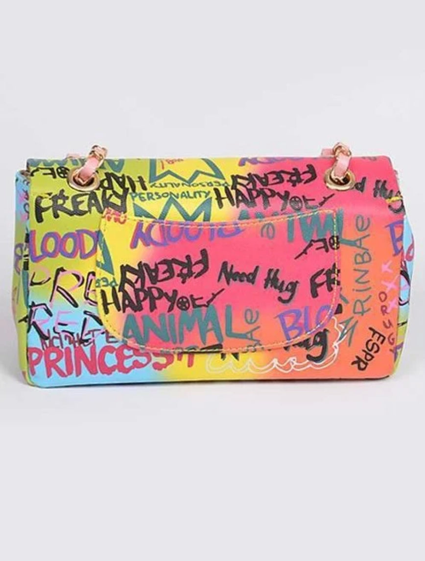 Graffiti Glam Shoulder Bag