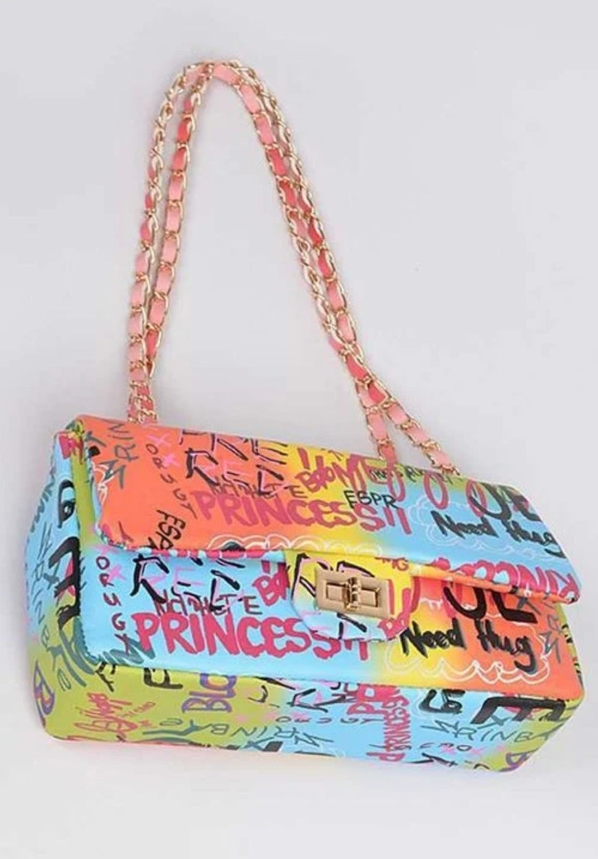 Graffiti Glam Shoulder Bag