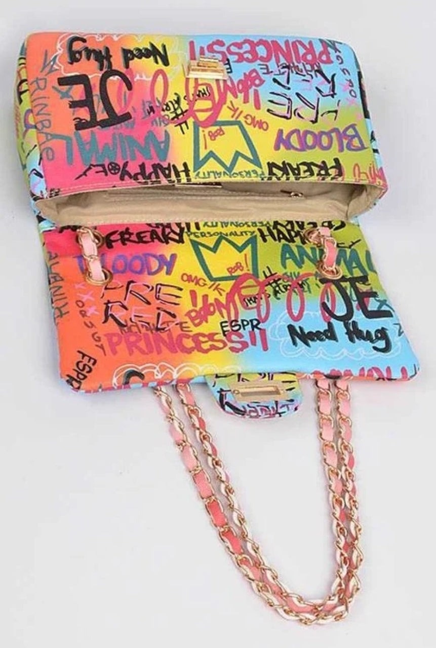 Graffiti Glam Shoulder Bag