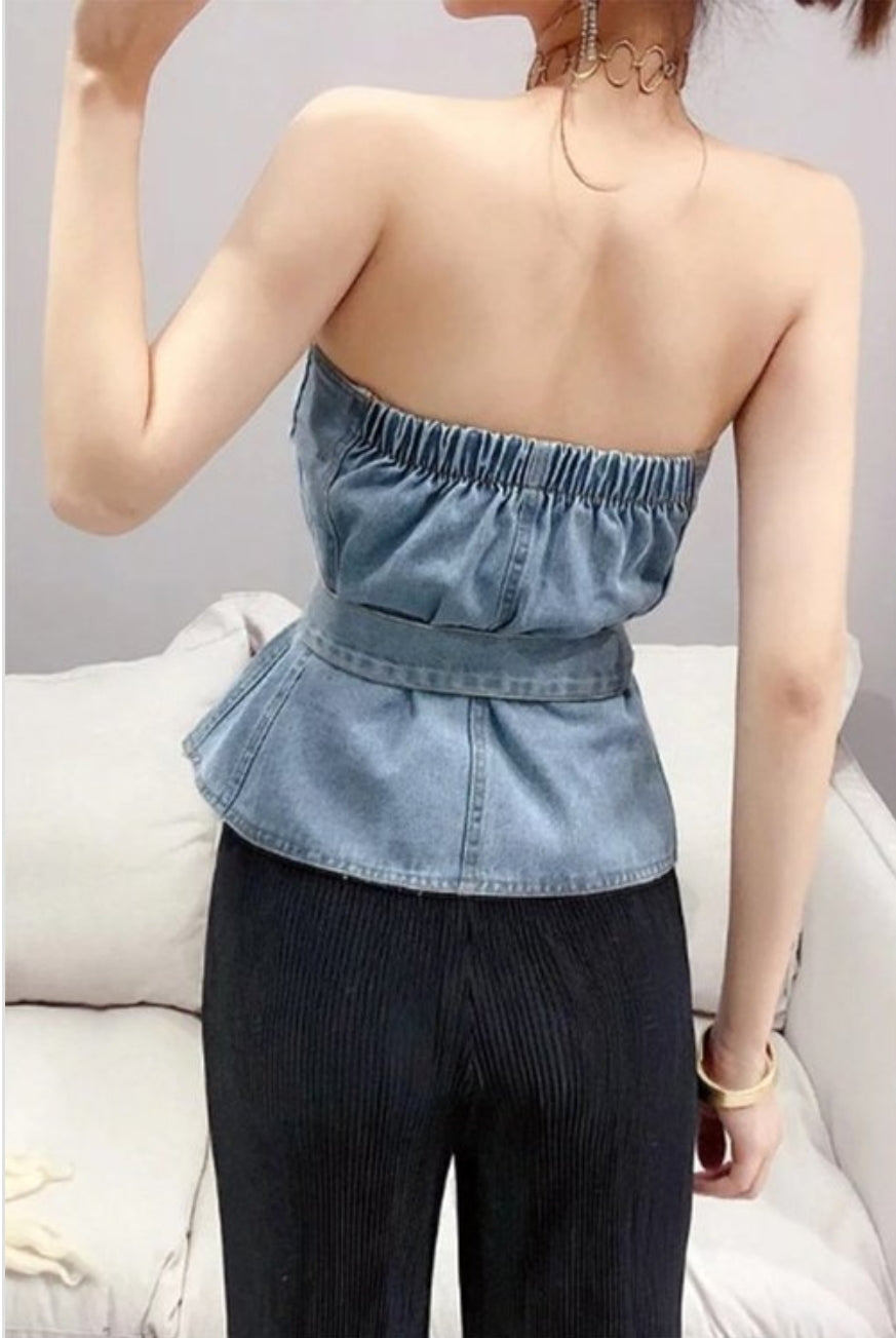 Cutting Edge Denim Corset