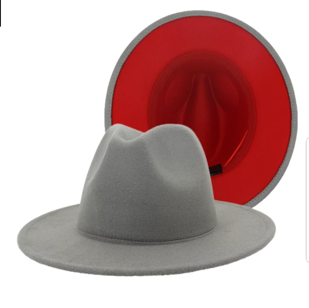 Red bottom Fedora Hat