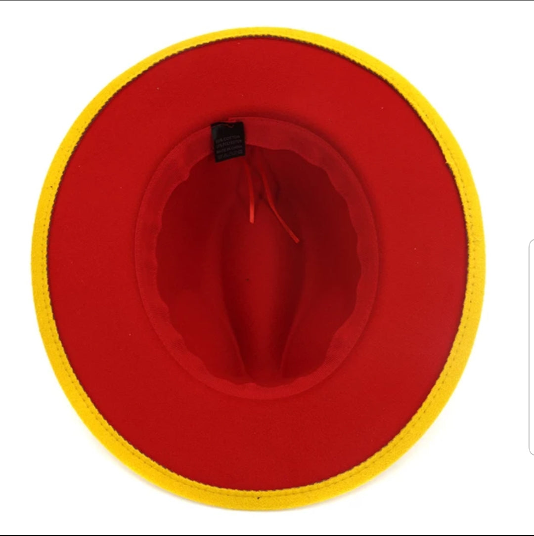 Red bottom Fedora Hat