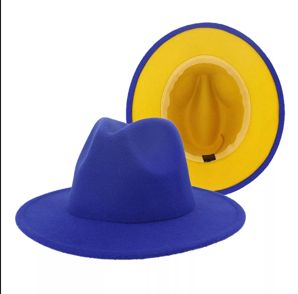 Color Block Fedora Hat