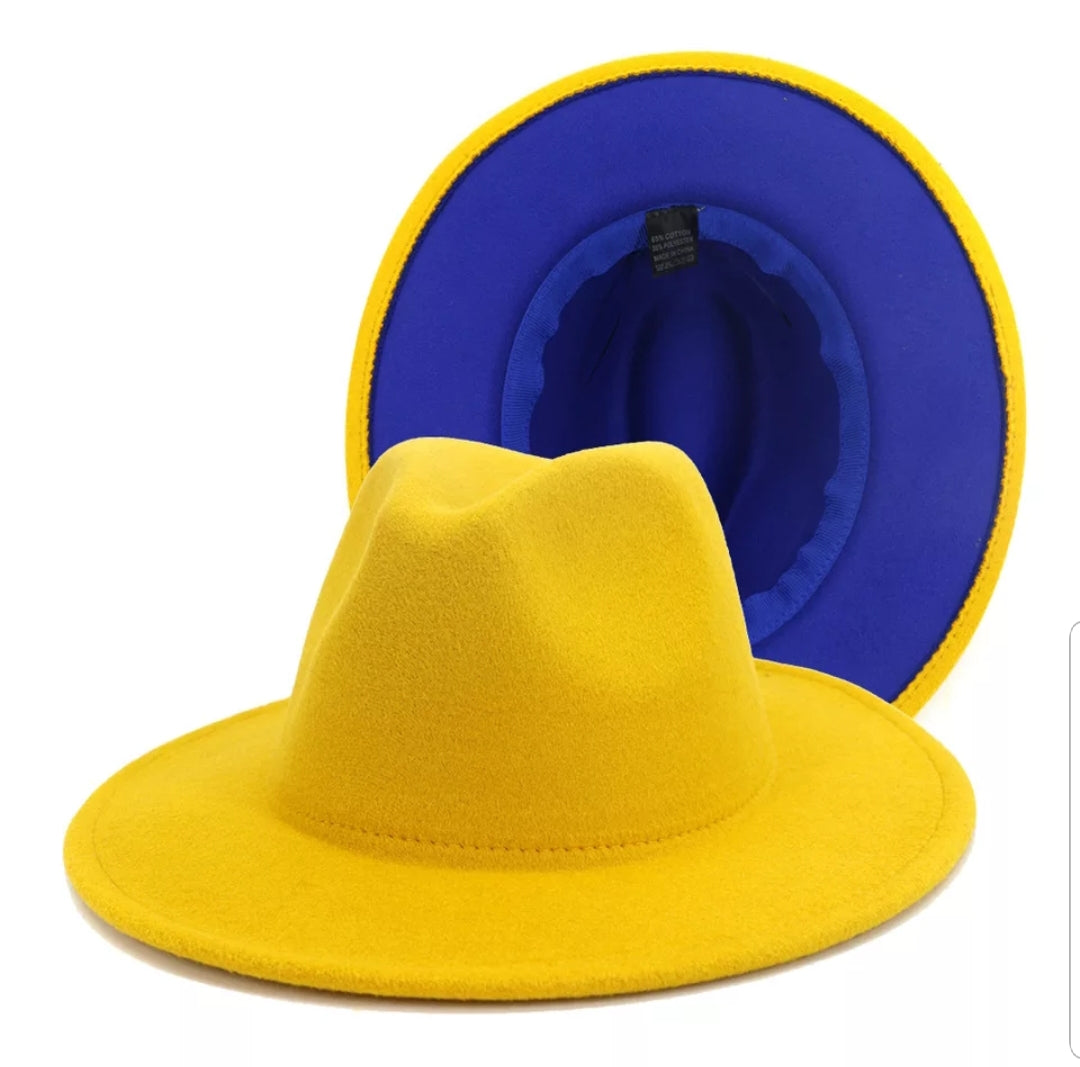 Color Block Fedora Hat