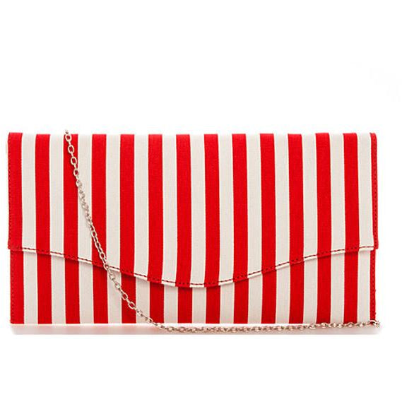 Striped Envelope Clutch