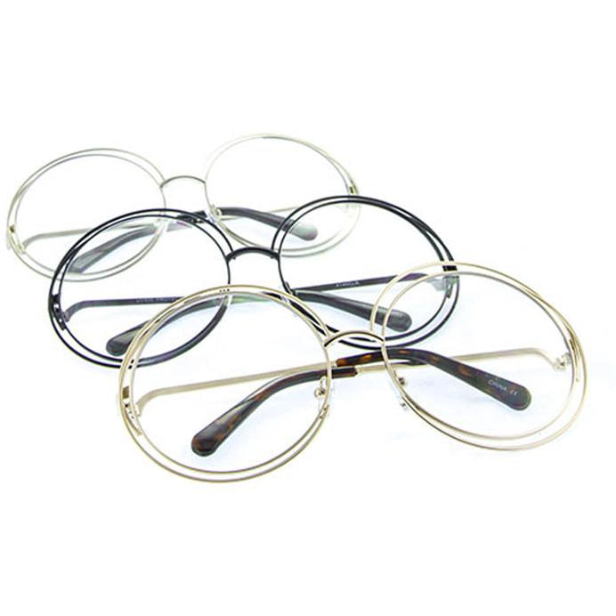 Clear Spiral Double Rimmed Sunglasses