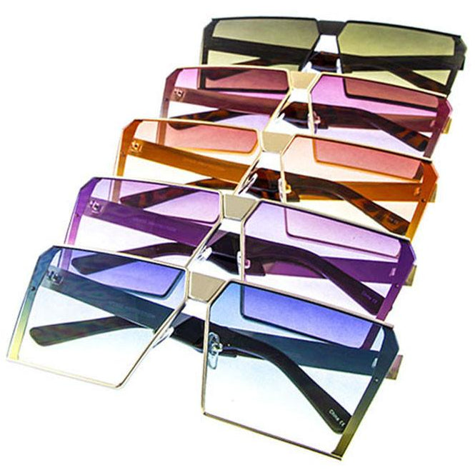 Sunglasses, Flat Top Sunglasses, Ombre Sunglasses